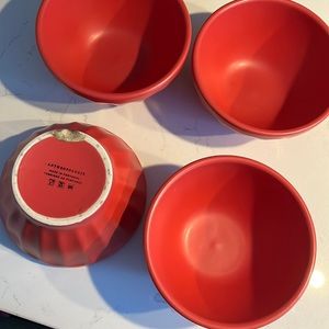 Set of 4 Medium Anthropologie Matte Latte Bowls